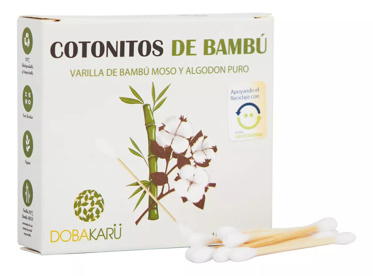 COTONITOS DE BAMBÚ 100 UNIDADES, DOBAKARU