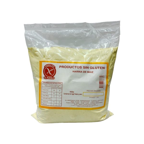 HARINA DE MAÍZ - SIN GLUTEN, EL PUEBLO - 1 KG