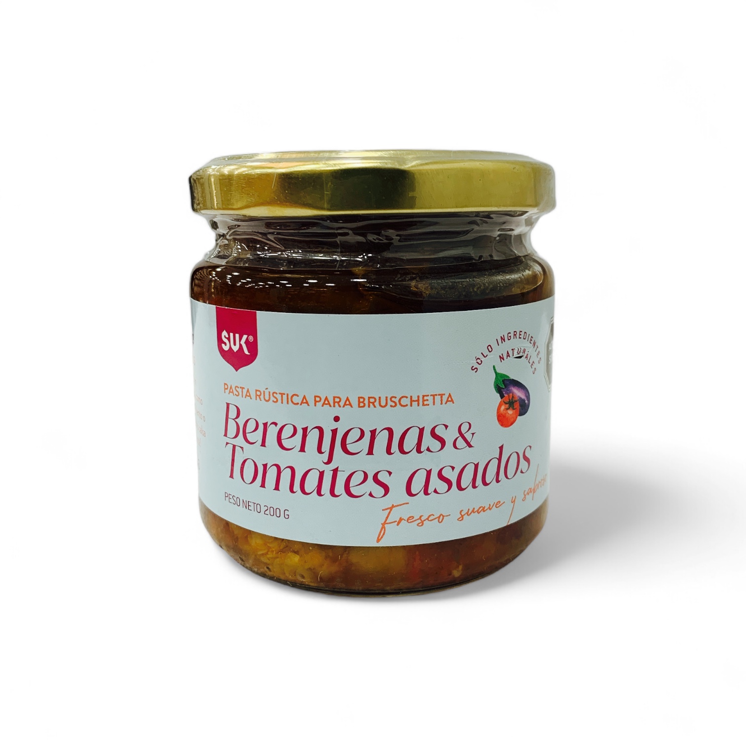 PASTA DE BERENJENAS Y TOMATES ASADOS, SUK 200 G