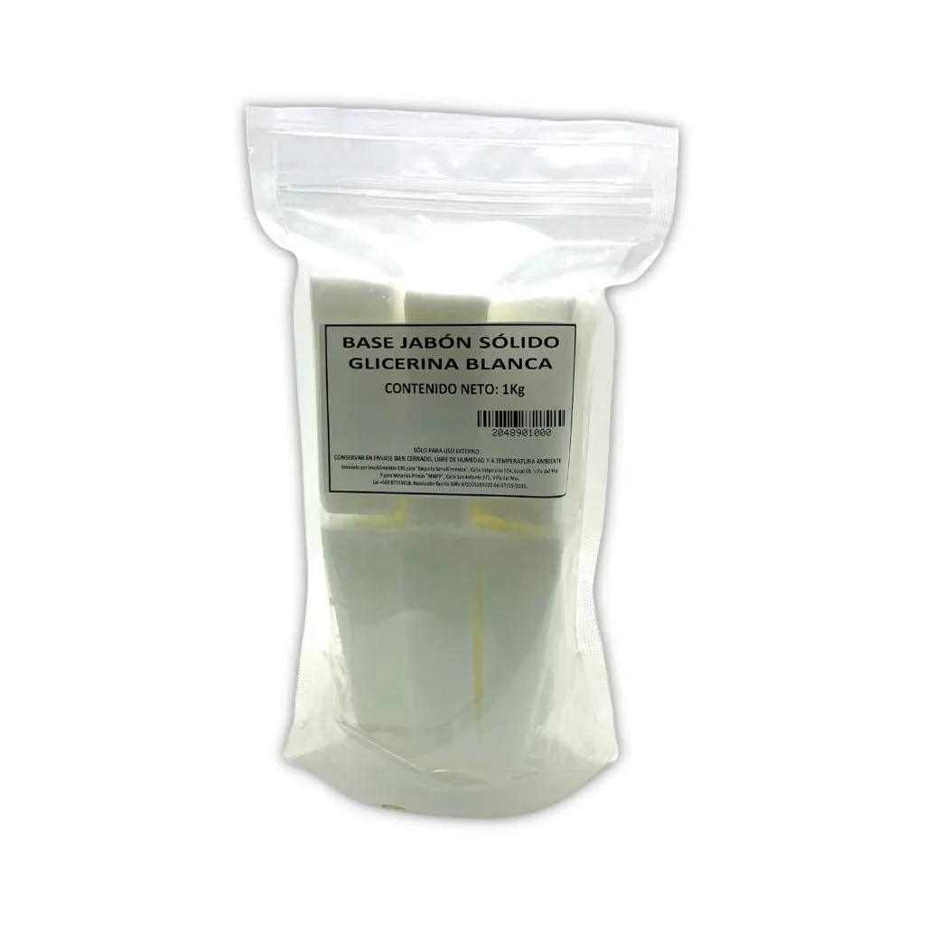 BASE JABÓN SÓLIDO GLICERINA BLANCA - 1 Kg