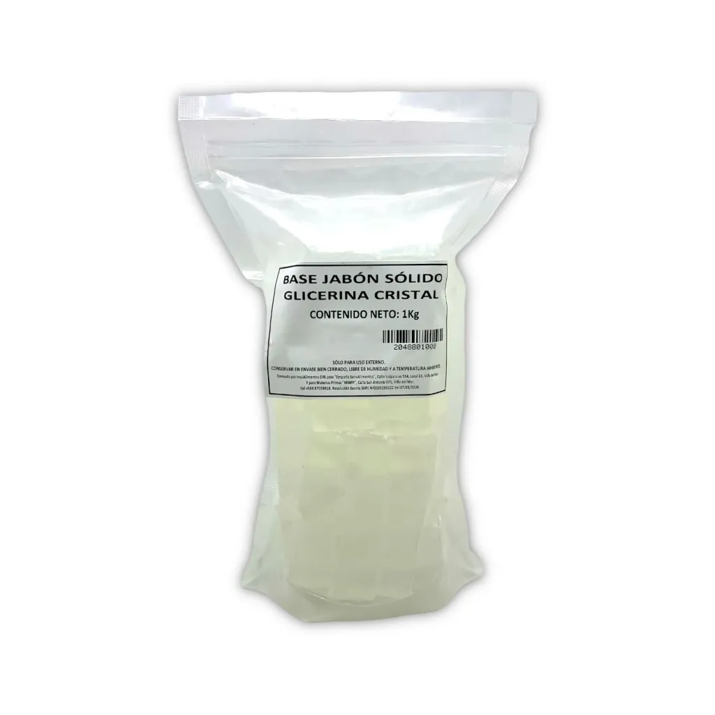 BASE JABÓN SÓLIDO GLICERINA CRISTAL - 1 Kg