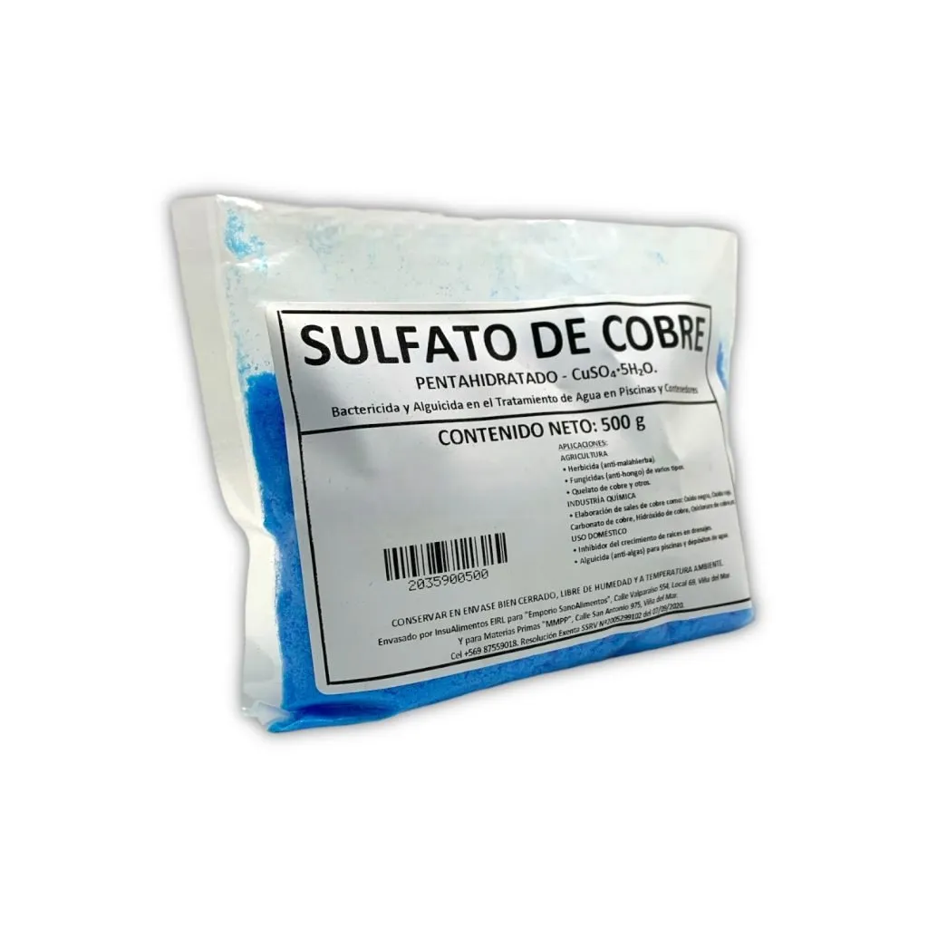 SULFATO DE COBRE 5H2O - 500 g