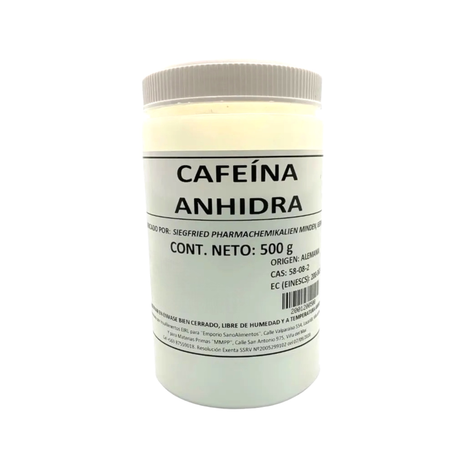 CAFEÍNA ANHIDRA - 500 g