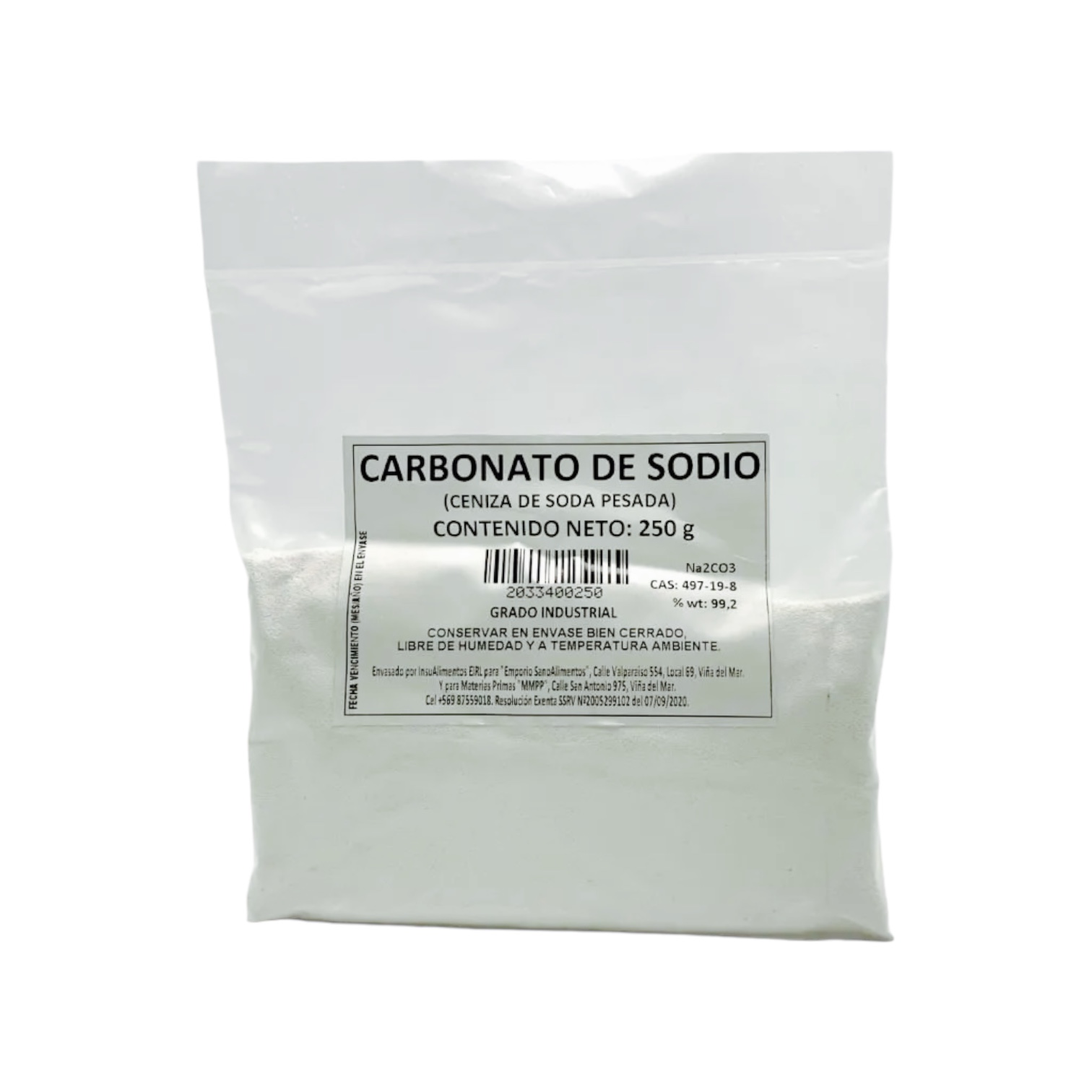 CARBONATO DE SODIO - 250 g