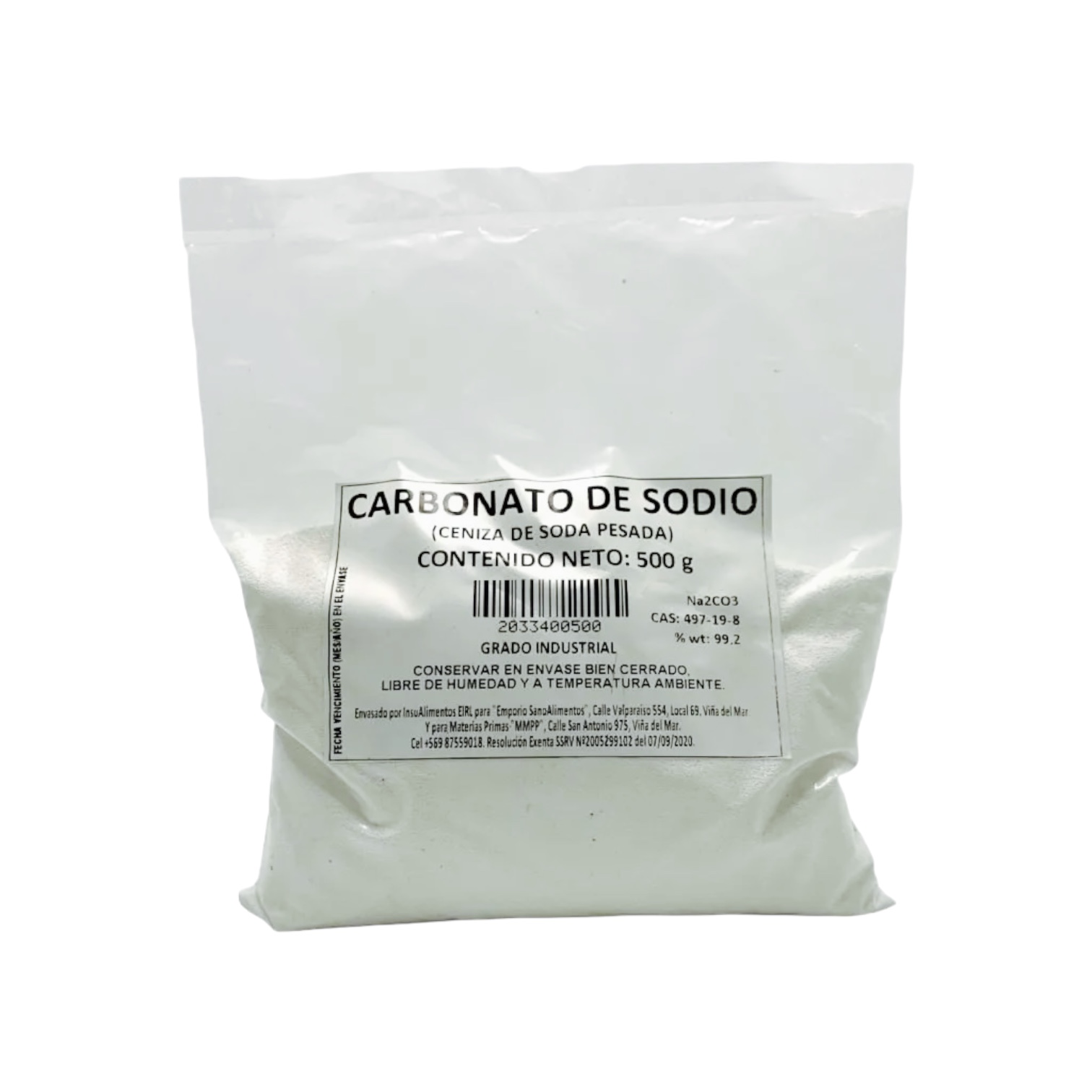 CARBONATO DE SODIO - 500 g