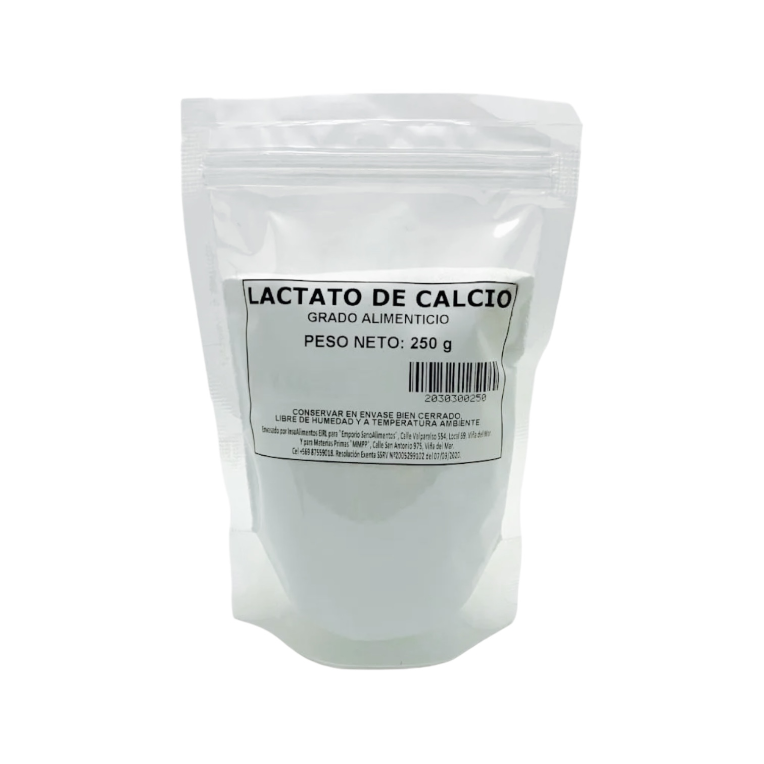 LACTATO DE CALCIO - 250 g