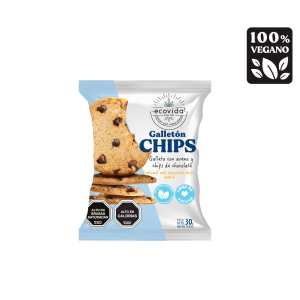 GALLETÓN CHIPS DE CHOCOLATE SIN AZÚCAR, ECOVIDA 40 g