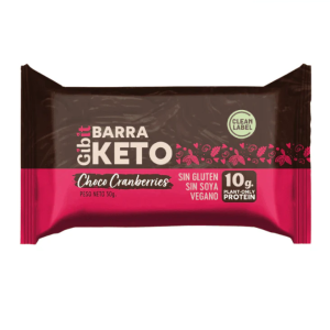 BARRA KETO CHOCO RASBERRIES, GIBIT 45 g