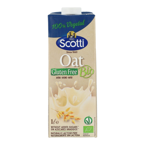 BEBIDA DE AVENA ORIGINAL SIN AZÚCAR SIN GLUTEN, SCOTTI 1 Lt