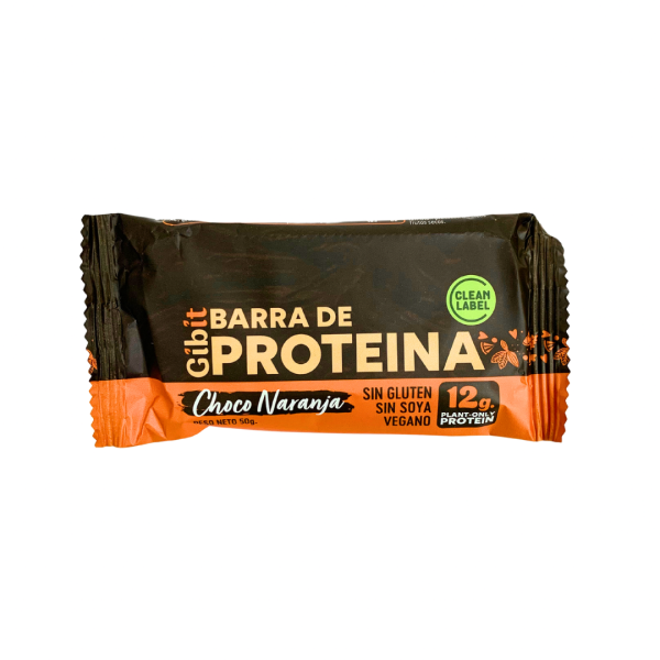 BARRAS DE PROTEÍNA CHOCO NARANJA, GIBIT 45 g