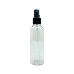 BOTELLA REDONDA CON SPRAY NEGRO (E185) – 100 ml