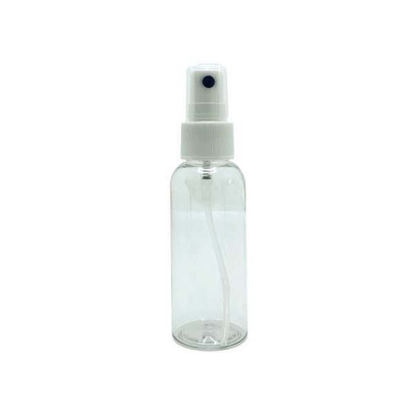 BOTELLA REDONDA CON SPRAY BLANCO (E182) - 50 ml