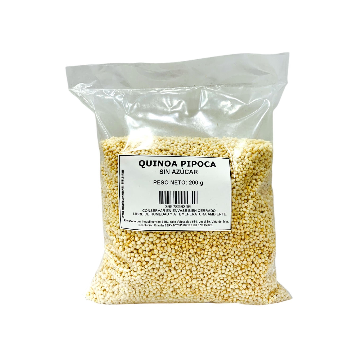 QUINOA PIPOCA SIN AZÚCAR - 200 g