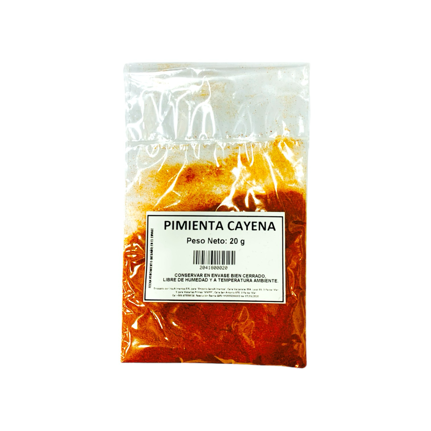 PIMIENTA CAYENA – 20 g – SanoAlimentos