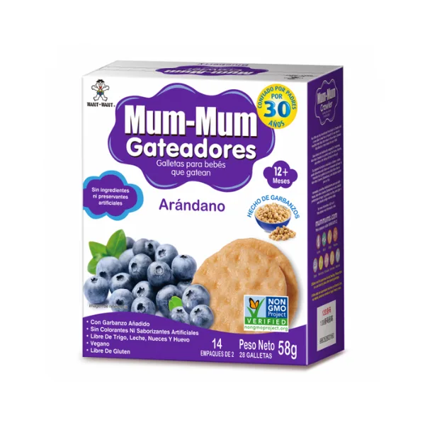 GALLETAS ARÁNDANO PARA BEBÉS QUE GATEAN, BABY MUM MUM 58 g