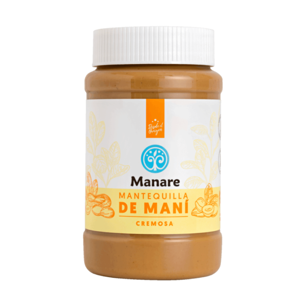 MANTEQUILLA DE MANÍ CREMOSA, MANARE 500 g