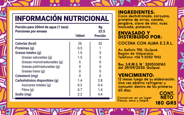 GOLDEN MILK TRADICIONAL, ALMA 180 g