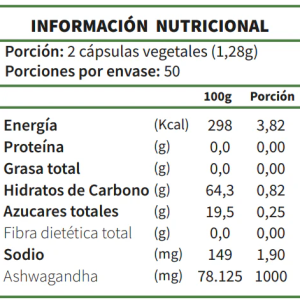 ASHWAGANDHA RELEAF ORTOMOLECULAR – 100 CÁPSULAS