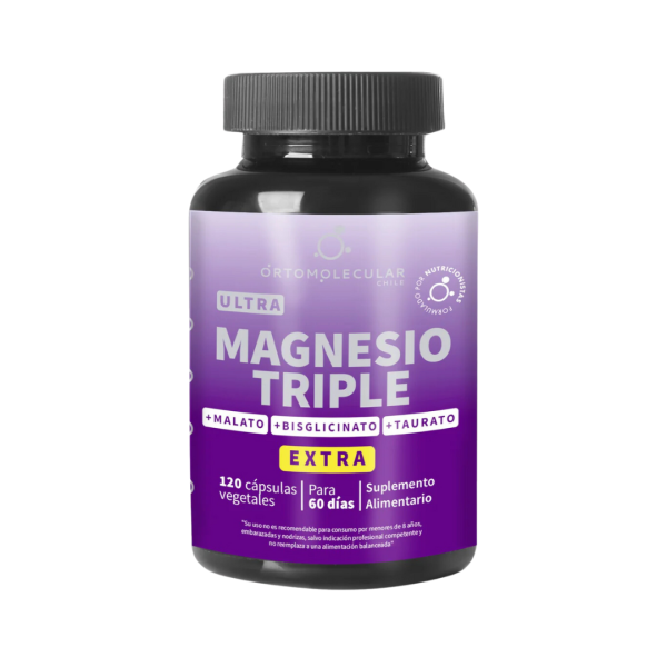 ULTRA MAGNESIO TRIPLE, ORTOMOLECULAR - 120 CÁPSULAS