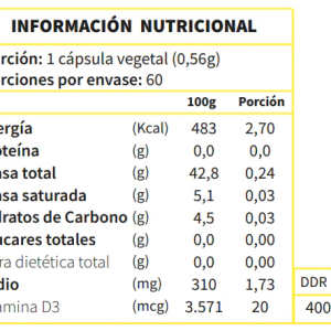 VITAMINA D3 LIPOSOMAL 800 UI, ORTOMOLECULAR – 60 CÁPSULAS