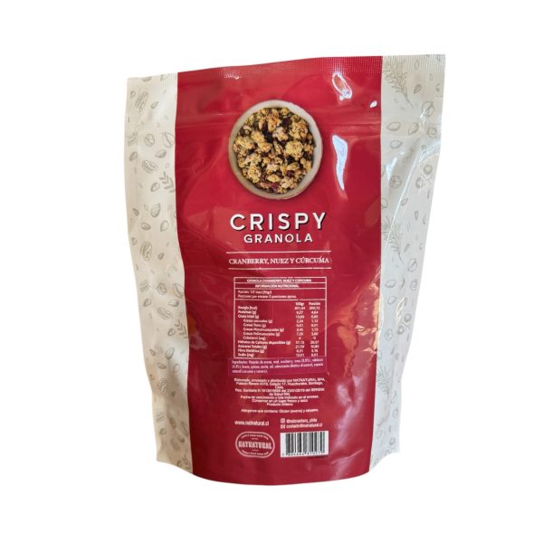 CRISPI GRANOLA CRAMBERRY NUEZ CÚRCUMA, NAT 250 g